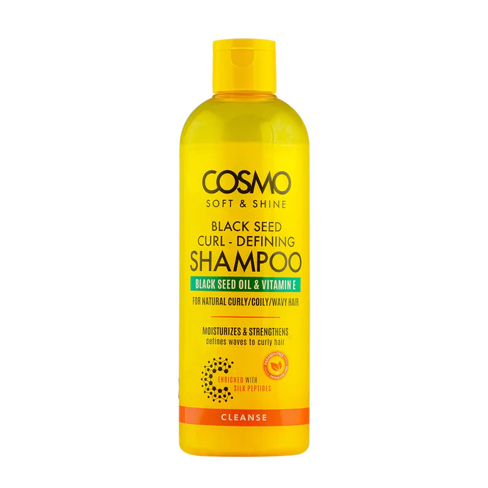 شامپو سیاه دانه موی فر 480 میل کازمو Soft&Shine